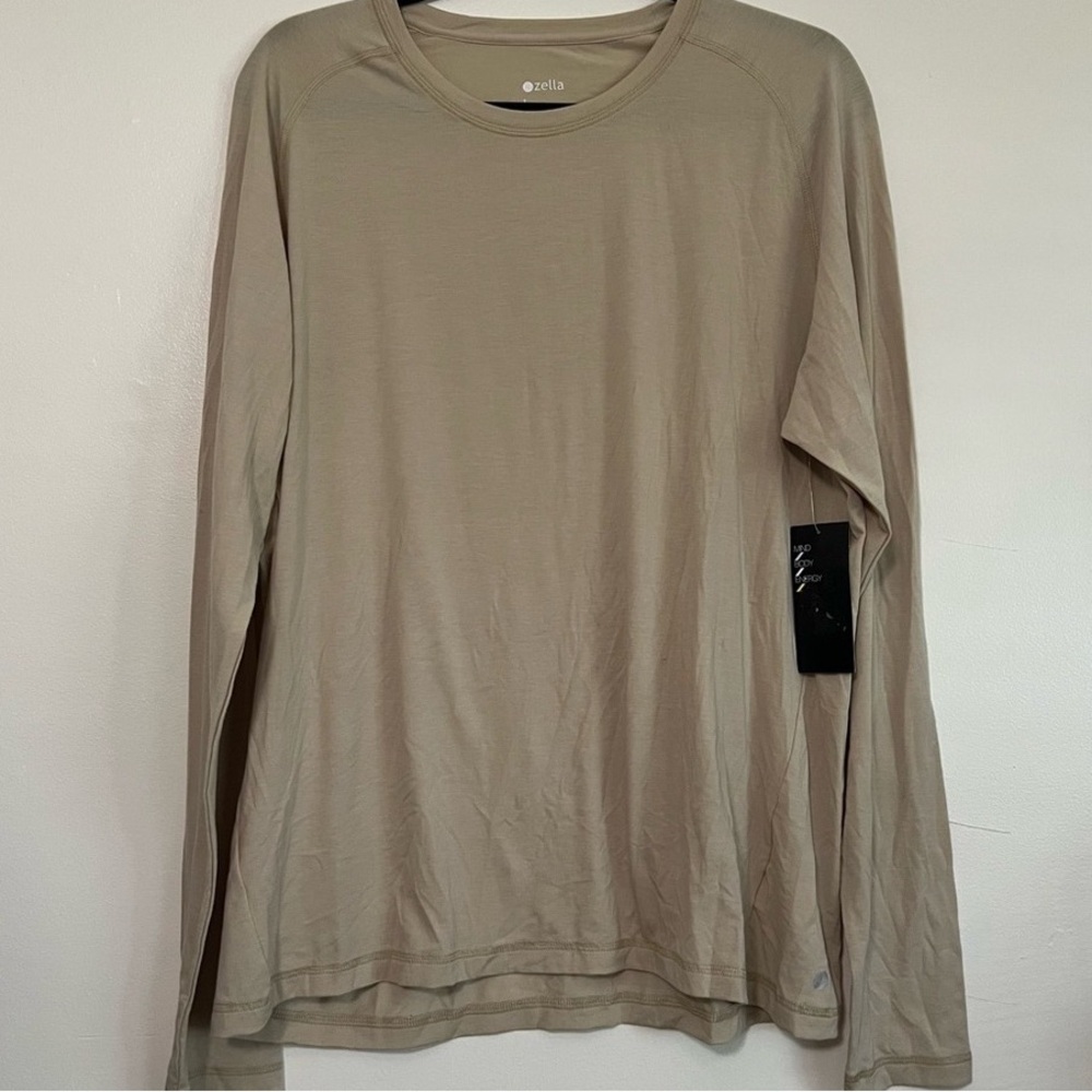 Men's Beige Long Sleeve Tee
